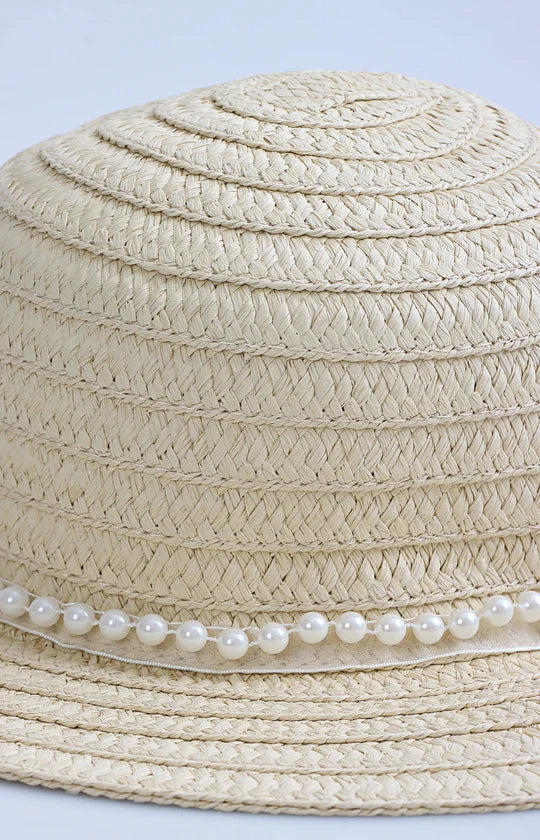 Ladies Beige Straw Hat