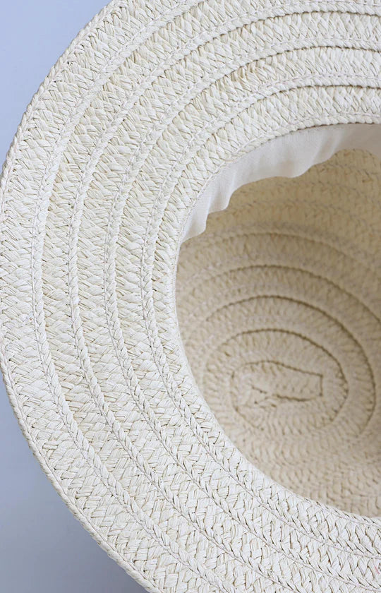 Ladies Beige Straw Hat