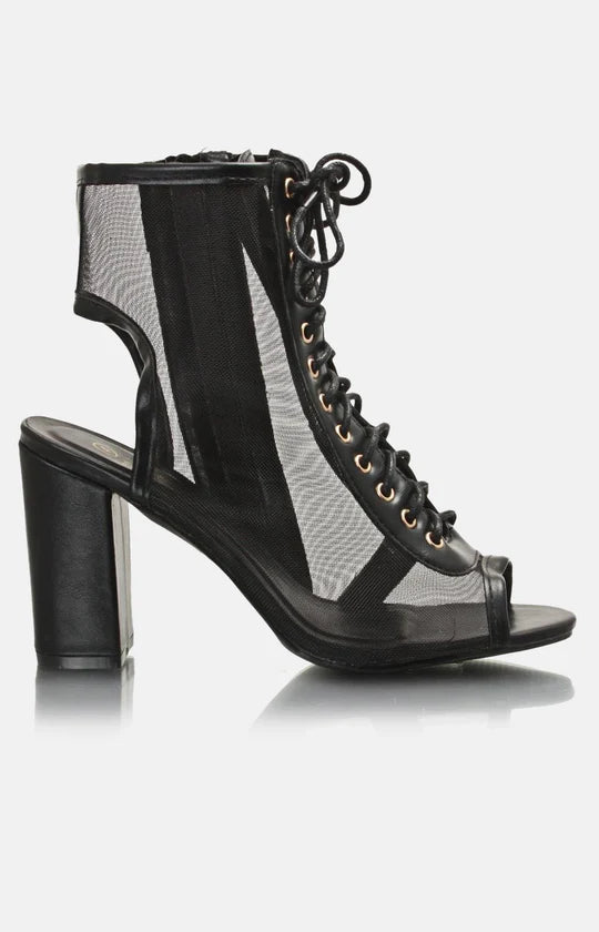 Ladies Black Block Heels