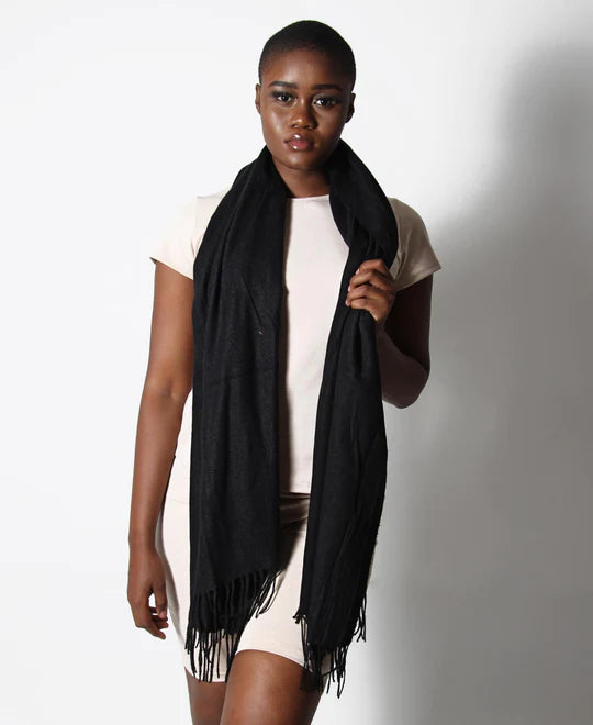 Ladies Black Pashmina Scarf