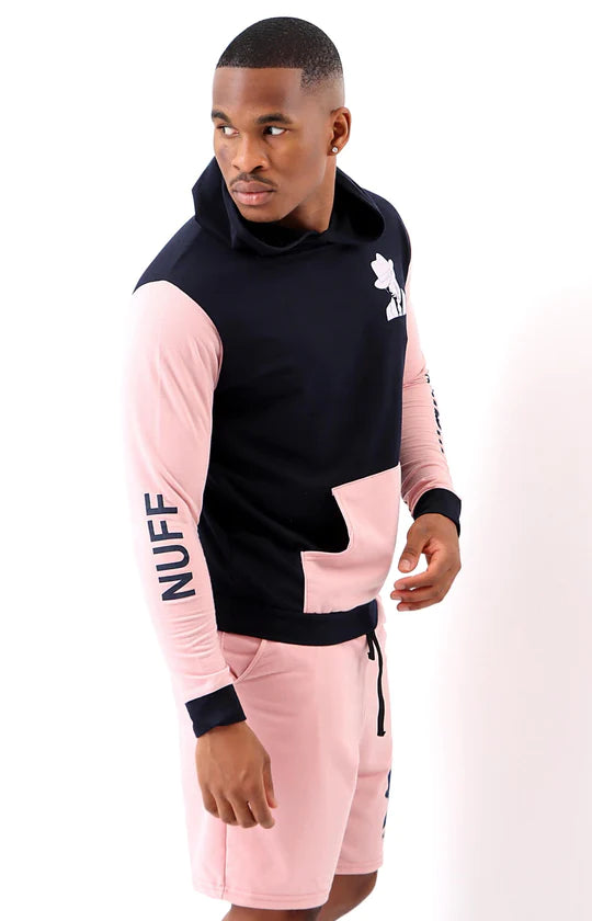 Men Blush Hoodie & Shorts Set