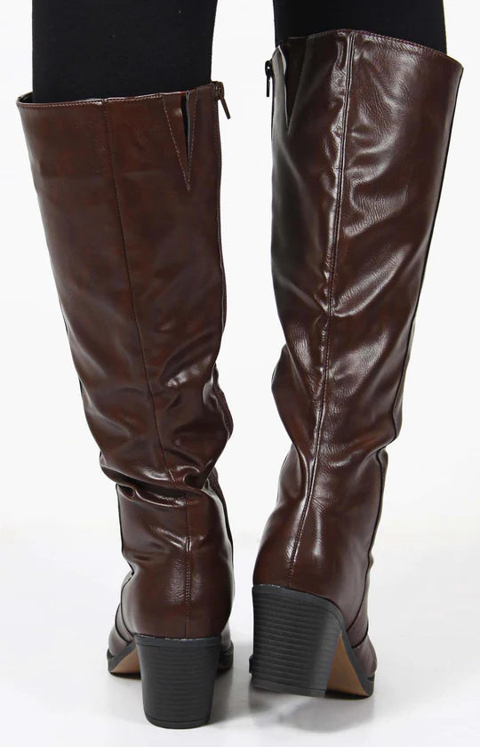 Ladies Brown Knee High Boots