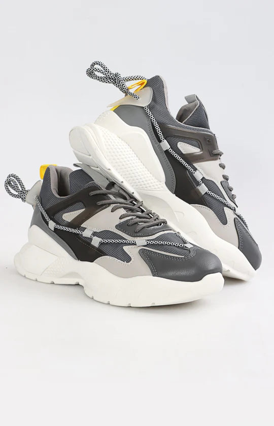 Men's Charcoal Multi Casual Sneakers