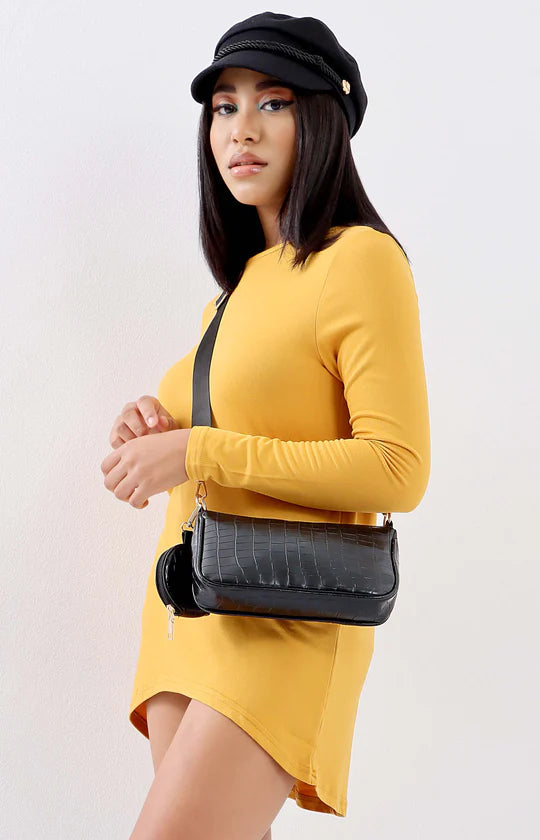 Ladies Mustard Long Sleeve Top