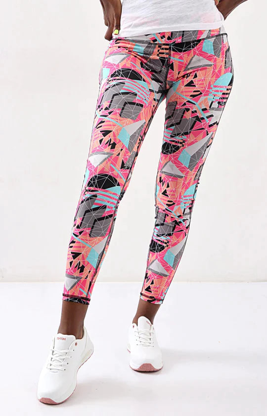 Ladies Peach Printed Tights