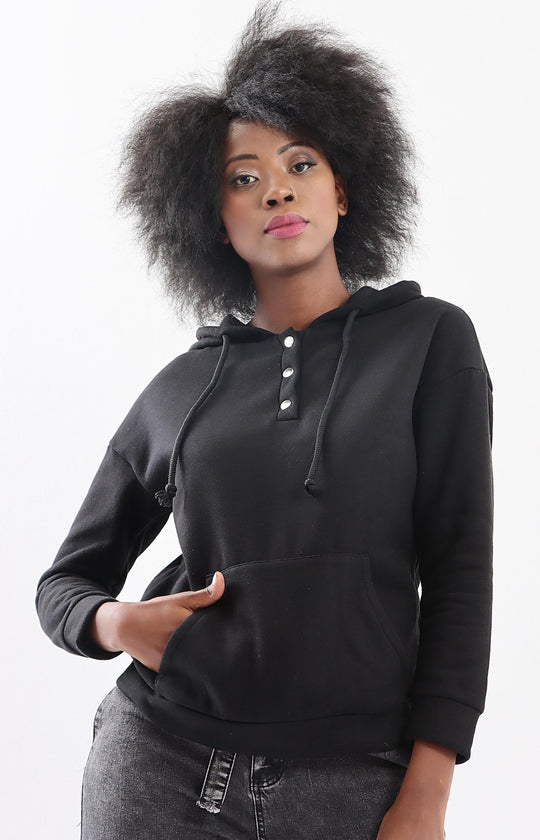 Ladies Black Hoodie