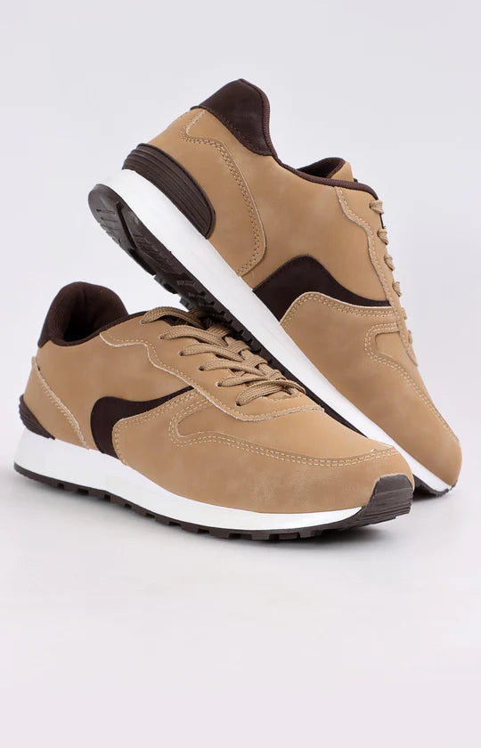 Men's Taupe Casual Sneakers