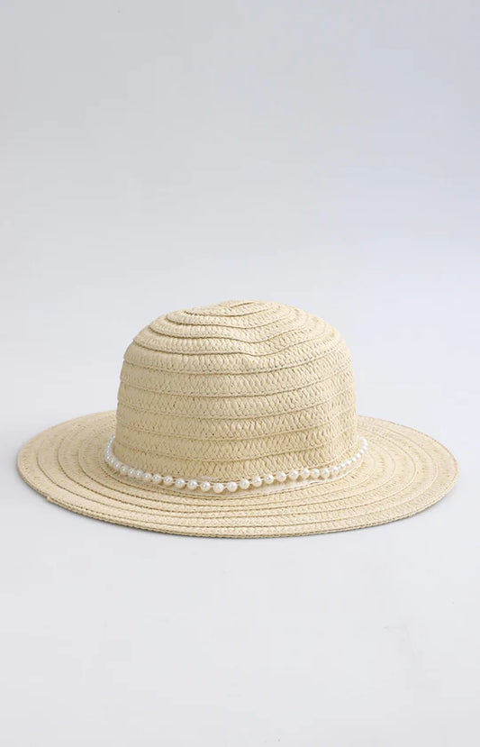 Ladies Beige Straw Hat