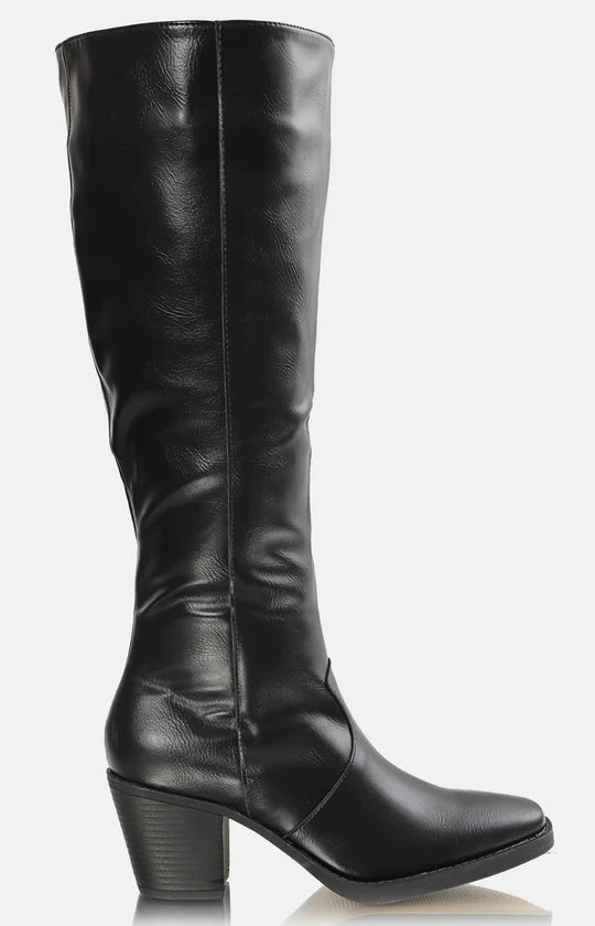 Ladies Black Knee High Boots