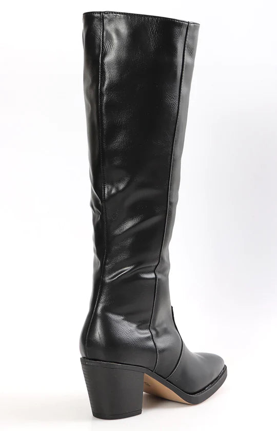 Ladies Black Knee High Boots