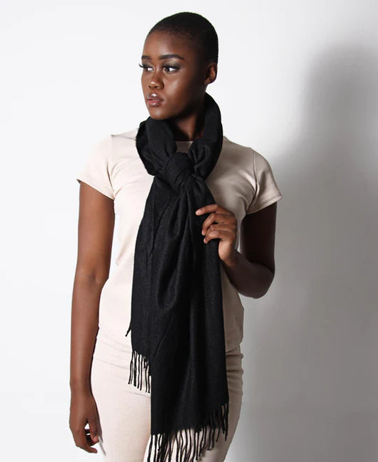 Ladies Black Pashmina Scarf