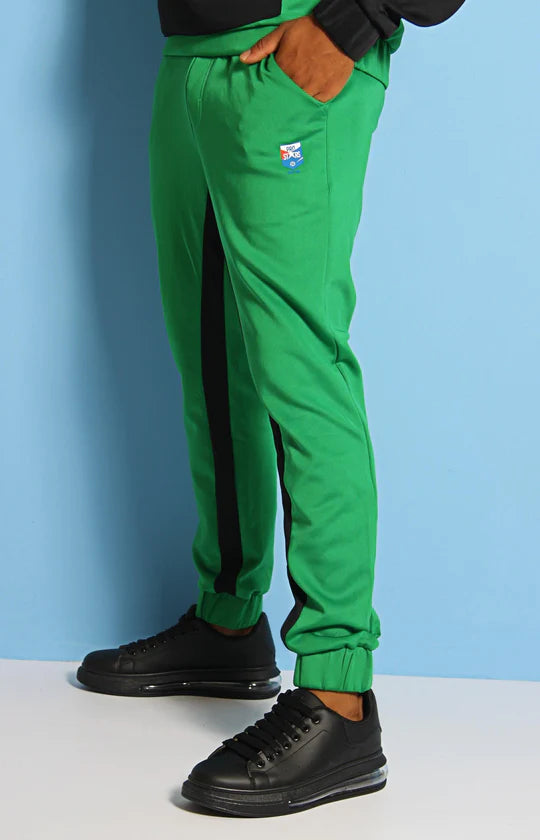 Men Black & Green Tracksuit