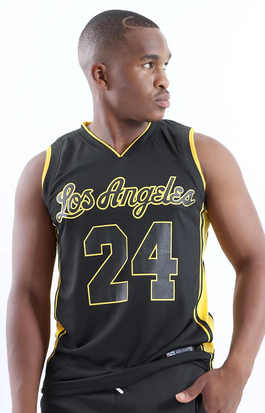 Men Black & Yellow V-Neck Vest