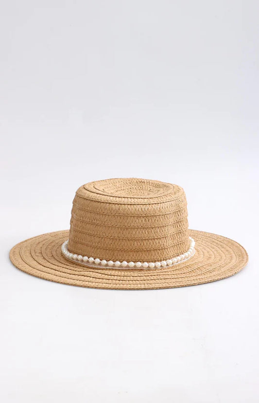 Ladies Camel Straw Hat