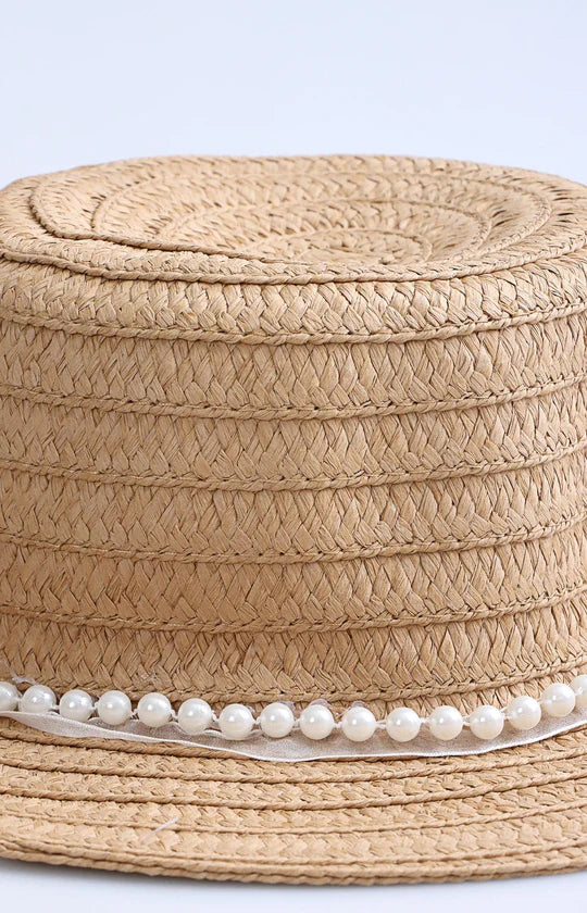 Ladies Camel Straw Hat