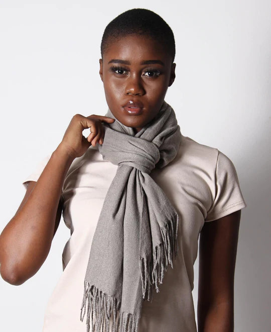 Ladies Dark Grey Pashmina Scarf