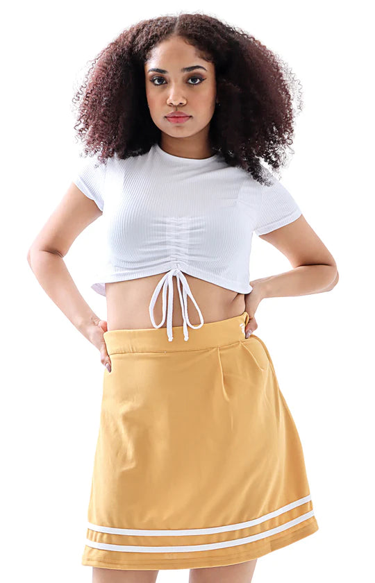 Ladies Mustard Mini Skirt