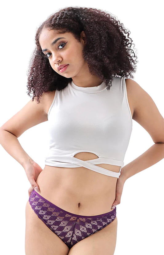 Ladies Plum Brazilian Panty