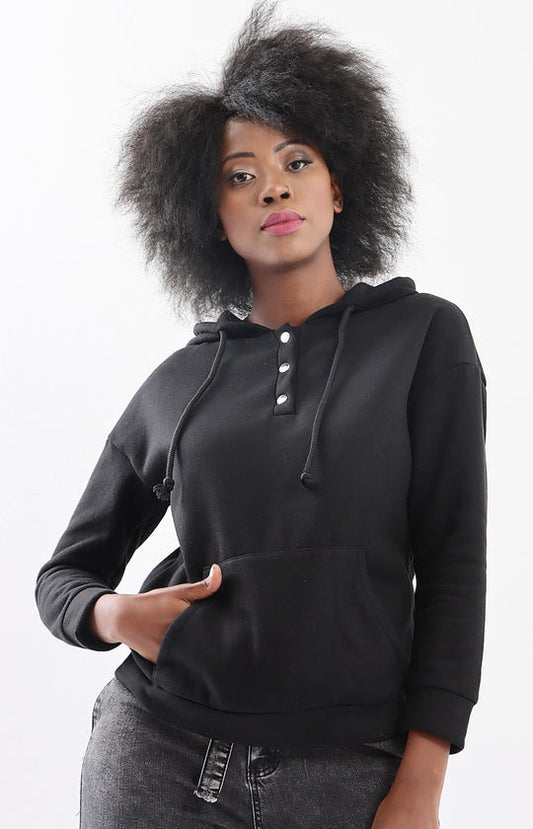 Ladies Black Hoodie